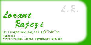 lorant rajczi business card